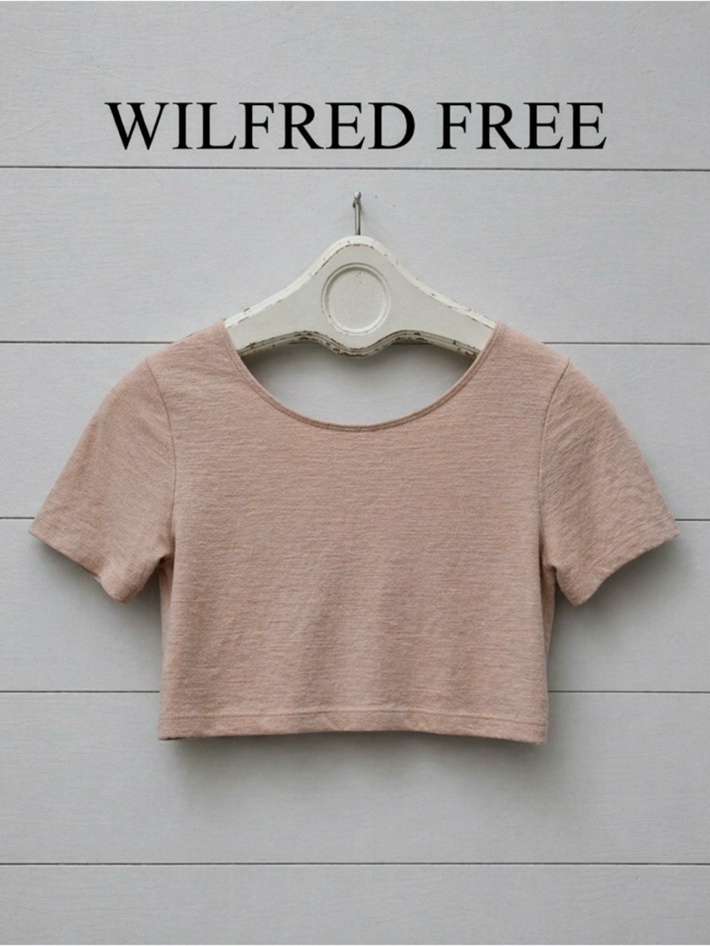 Pink Ribbed Crop Top – Wilfred free (XS)